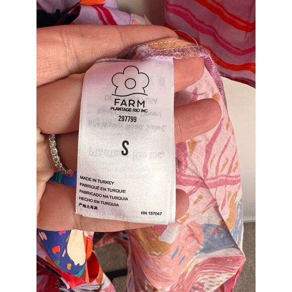 NWOT Farm Rio Lilac Colorful Party Belted Midi Dress Women's Size S - Picture 9 of 14